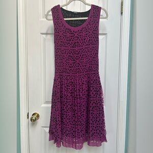 Lovely Veeca Sleeveless Lace Lazer Cut Over Black Dress